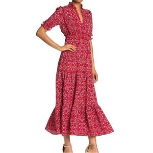 Max Studio Ruffle Tiered Midi Dress